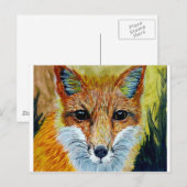fSmart Fuchs Art Postkarte (Vorne/Hinten)