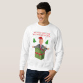 Fsonniger Donald Trump dugly Weihnachtsbaum Mendou Sweatshirt (Vorne ganz)