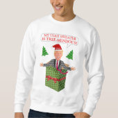 Fsonniger Donald Trump dugly Weihnachtsbaum Mendou Sweatshirt (Vorderseite)