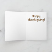 Fsonniger Erntedank Türkei Feiertagskarte (Innenseite)