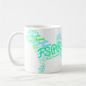 FSPR Wort-Wolke 11 Unze-Tasse Kaffeetasse (Links)