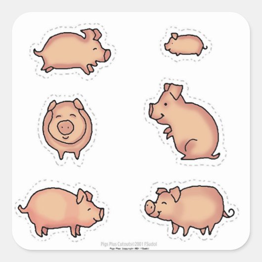 FSudolArt Merchandise Quadratischer Aufkleber (Vorderseite)