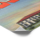 Ft. Benning, Georgia - Infanterie-Schule Poster (Ecke)