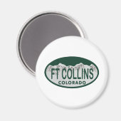 Ft Collins Lizenz oval Magnet (Vorderseite/Rückseite)