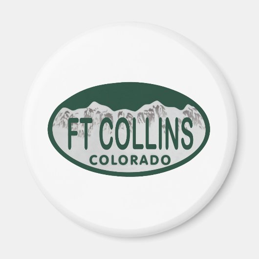 Ft Collins Lizenz oval Magnet (Vorne)