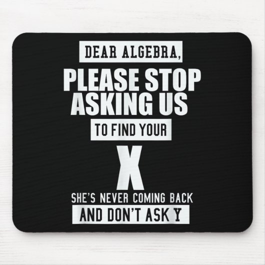 Ft-Designs Liebe Algebra - Funny Mathematical Slog Mousepad (Vorne)