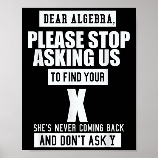 Ft-Designs Liebe Algebra - Funny Mathematical Slog Poster (Vorne)