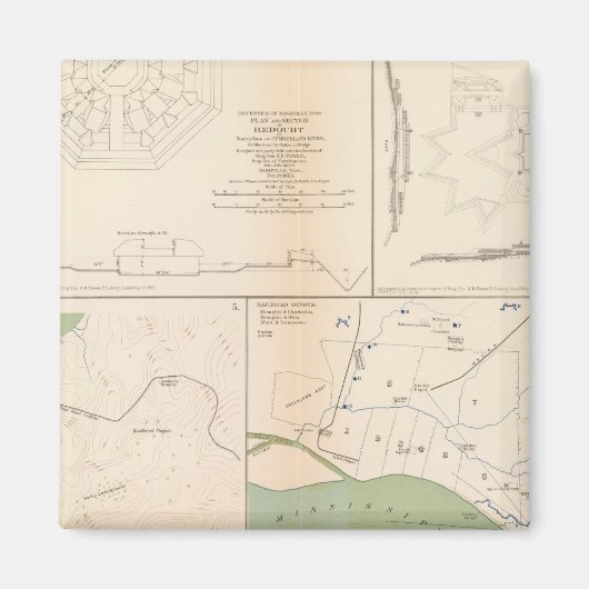 Ft Donelson, Memphis, Nashville Magnet (Vorne)