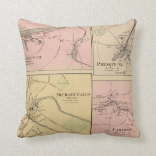 Ft Fairfield, Presque Insel, Karibu-Karte Kissen