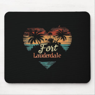 Ft. Fort Lauderdale - Herz Vintage Liebe Frauen Ki Mousepad