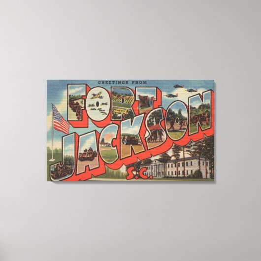 Ft. Jackson, South Carolina - Großbuchstaben Leinwanddruck (Vorderseite)