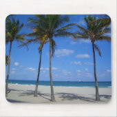 Ft Lauderdale Beach Florida Palmen und Ozean Mousepad (Vorne)