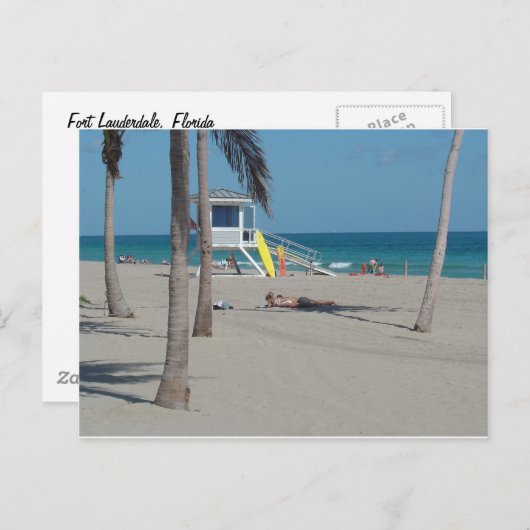 Ft Lauderdale Beach Lifeguard Postkarte (Vorne/Hinten)