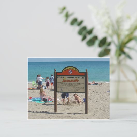 Ft Lauderdale Beach Postkarte (Stehend Vorderseite)