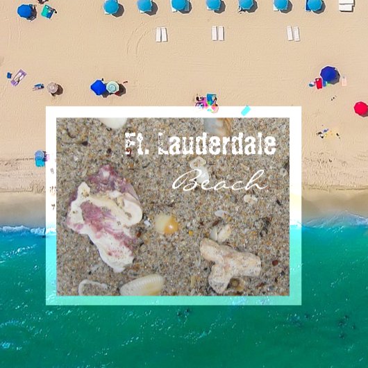 Ft. Lauderdale Beach Sand Nah-Up, Florida Postkarte