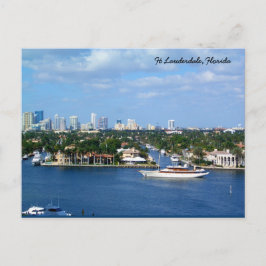 Ft Lauderdale Binnenwasserstraße & Skyline Postkarte