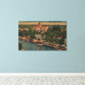 Ft. Lauderdale, FL - Ansicht New River & Court Leinwanddruck (Insitu (Holzboden))