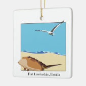 Ft. Lauderdale, FL Horseshoe Crab Sea Gull Beach Keramikornament (Links)