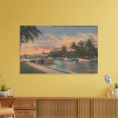 Ft. Lauderdale, FL - New River View & Andrews Leinwanddruck (Insitu (Wohnzimmer))