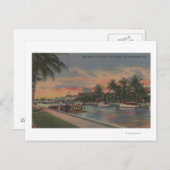 Ft. Lauderdale, FL - New River View & Andrews Postkarte (Vorne/Hinten)