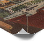 Ft. Lauderdale, FL - New River View & Drawbridge Poster (Ecke)