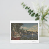 Ft. Lauderdale, FL - New River View & Drawbridge Postkarte (Stehend Vorderseite)