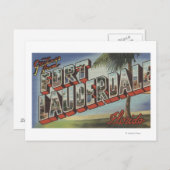 Ft. Lauderdale, Florida - Große Buchstabenszenen Postkarte (Vorne/Hinten)
