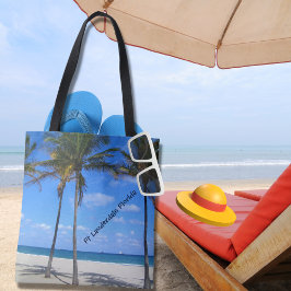 Ft Lauderdale Florida Sand Beach & Palm Trees Tasche
