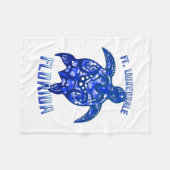 Ft Lauderdale Florida Vacation Tribal Turtle Fleecedecke (Vorderseite (Horizontal))