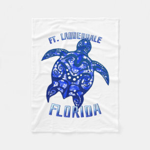 Ft Lauderdale Florida Vacation Tribal Turtle Fleecedecke