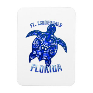 Ft Lauderdale Florida Vacation Tribal Turtle Magnet