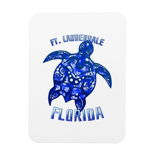 Ft Lauderdale Florida Vacation Tribal Turtle Magnet (Vertikal)