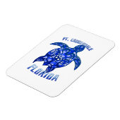 Ft Lauderdale Florida Vacation Tribal Turtle Magnet (Linke Seite)