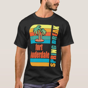 Ft Lauderdale Spring Break Hoch Schule Retro Stran T-Shirt