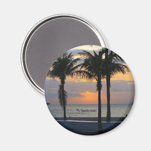 Ft. Lauderdale Sunrise Magnet (Vorderseite/Rückseite)