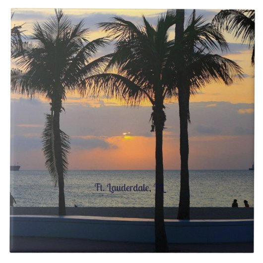 Ft. Lauderdale Sunset Fliese (Vorderseite)