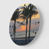 Ft. Lauderdale Sunset Große Wanduhr (Winkel)