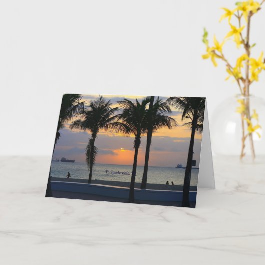 Ft. Lauderdale Sunset Karte (Gelbe Blume)