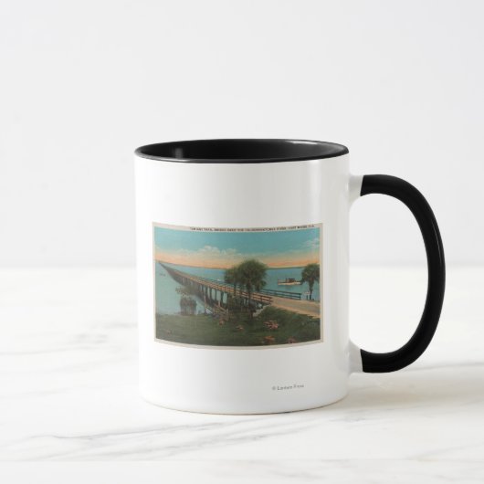 Ft. Myers, Florida - Aussicht auf Tamiami Trail Br Tasse (Rechts)