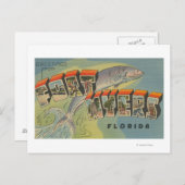 Ft. Myers, Florida - Große Buchstabenszenen Postkarte (Vorne/Hinten)