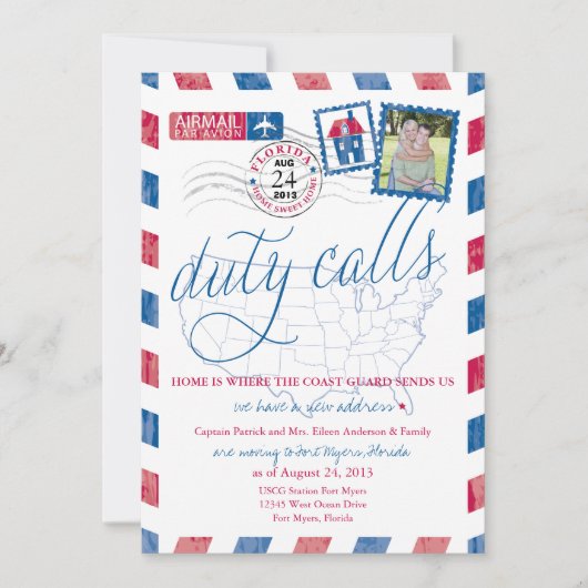 Ft Myers Florida Military Moving Ankündigung (Vorderseite)