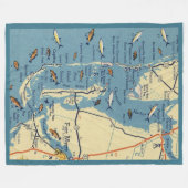 Ft. Myers Karte  Fleecedecke (Vorderseite (Horizontal))
