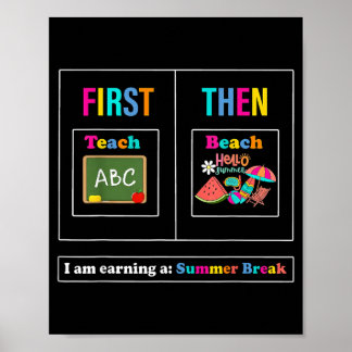 Ft Teach Strand Verdienen Ein Sommerferien Lehrer Poster