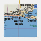 Ft. Walton Beach Map Keramikornament (Vorderseite)