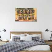 Ft. Wayne, Indiana - Große Buchstabenszenen Leinwanddruck (Insitu (Schlafzimmer))