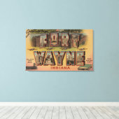 Ft. Wayne, Indiana - Große Buchstabenszenen Leinwanddruck (Insitu (Holzboden))