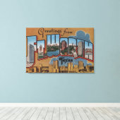 Ft. Worth, Texas - Große Buchstabenszenen Leinwanddruck (Insitu (Holzboden))