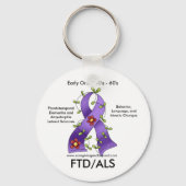 FTD/ALS Purple Ribbon Keychain Schlüsselanhänger (Vorderseite)