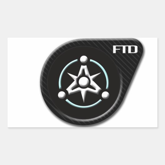 FTD Aufkleber-Logo Rechteckiger Aufkleber (Vorderseite)