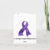 FTD Frontotemporale Demenz Lila Multifunktionsband Karte (Rückseite)